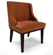 Cadeira de Jantar Liz Corano Base Fixa Madeira Preto D03 - D'Rossi - Nozes