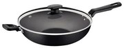Wok Tramontina Loreto Antiaderente Tampa de Vidro 28 cm 3,3 L Grafite