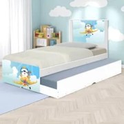 Cama Solteiro Infantil Com Auxiliar 188x88cm Aviador K06 - Mpozenato