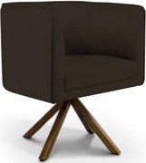 Poltrona Decorativa Giratória Base Giromad Madeira Betina C-34 Corano