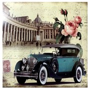 Quadro Decorativo em MDF Carro Vintage 24x24cm D04 - D'Rossi