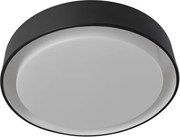 Plafon De Sobrepor Redondo Aluminio Dubai - PRETO / BRANCO