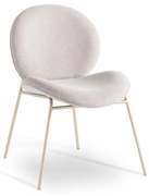 Cadeira Almaz Estofada Base Aço Carbono Pintura Metalizada