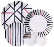 Aparelho de Jantar Tramontina Street em Porcelana Decorada 20 Peças