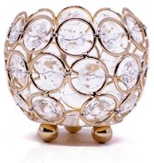 Porta Objeto Decorativo Redondo de Metal Rosê 8x9x9 cm - D'Rossi