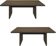 Kit 2 Mesas de Escritório Reunião 200cm Corp A06 Charuto/Preto - Mpoze