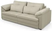 Sofá Retrátil 2 Lugares Para Sala 175cm Dijon Couro Creme S07 - Mpozen