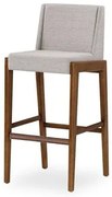 Banqueta Bar Daiki Amêndoa Assento Tecido Linho Crú 100cm - 77115 Sun House