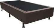 Base Box para Cama Solteiro 88x188cm Liz S05 Sintético Marrom - Mpozen