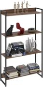 Estante Livreiro Dynamica Industrial 80cm 4 Prateleiras C08 Nogal - Mp