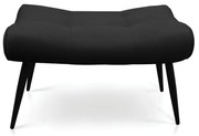 Puff Sher Suede Pés Palito de Ferro D03 - D'Rossi - Preto