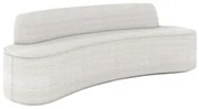 Sofá 4 Lugares para Sala de Estar Living 230cm Koane D06 Bouclê Off Wh