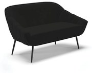 Namoradeira 02 Lugares Giovana Linho Pés Palito de Ferro - D'Rossi - A79 Preto