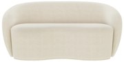 Sofá Living Decorativo 160cm 2 Lugares Íbis Encosto Fixo Bouclê Off White G33 - Gran Belo
