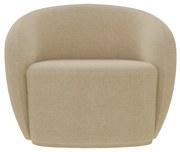Kit 2 Poltronas Decorativas Sala de Estar Íbis Encosto Fixo Bouclê Bege G33 - Gran Belo