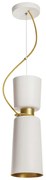 Pendente Cacharrel Ø12,5X38Cm 1Xe27 | Usina 16716/12 (BT / BT - Branco Texturizado / Branco Texturizado)