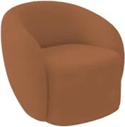 Poltrona para Sala de Estar Giratória Orgânica Garbin Z08 Boucle Terra