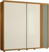 Guarda Roupa Casal 240cm 2 Portas Aline Flex A02 Off/Sálvia - Mpozenat