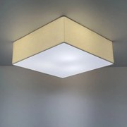 Plafon Quadrado Md-3051 Cúpula em Tecido 15/45x45cm Algodão Crú - Bivolt