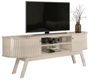 Rack Bancada para TV 75 Pol 183cm Alícia Z10 Calacata/Off White - Mpoz