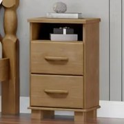 Mesa Cabeceira 44cm Para Quarto 2 Gavetas Eduarda Freijó F07 - Mpozena