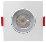 Spot De Embutir Quadrado 3W 6500K Led Bivolt 7,4X7,4X2,5Cm | Opus Eco... (Branco)