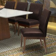 Conjunto 8 Cadeira Decorativa Luana Factor Marrom