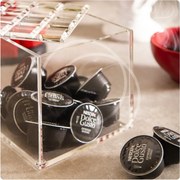 Porta Cápsulas C/ Tampa Bisotê  Acrílico