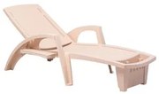 Espreguiçadeira Sole Reclinável Bege em Polipropileno com Proteção UV Pisani