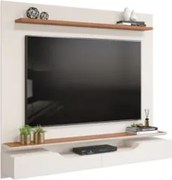 Painel Para Tv Até 60 Pol. 2 Portas Levi D04 Off White/Freijó - Mpozen