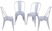 Kit com 4 Cadeiras Iron Cinza - 64613 Sun House