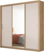 Guarda Roupa 3 Portas 2 Gavetas Residence D02 Amendola/Off White - Mpo