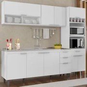 Armário de Cozinha CP02 Com Pia 180cm Pérola Z34 Branco     - Mpozenat