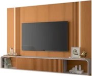 Painel Para TV 85 Pol Suspenso Canelado Com LED Vivaz H01 Off White/Ci