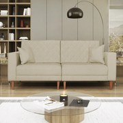 Sofá 03 Lugares Living Ponza Suede