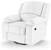 Poltrona do Papai Reclinável Melim Glider Giratória USB PU FH1 - D'Rossi - Branco