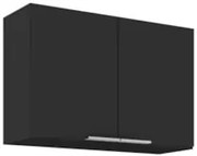 Armário de Cozinha Aéreo 80cm Pérola Z34 Preto              - Mpozenat