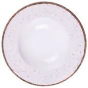 Prato Pasta Tramontina Rústico Marrom em Porcelana 27 cm