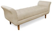 Recamier Olinda Suede 160 cm Pés Chanfrado Castanhos M11 - D'Rossi - Bege