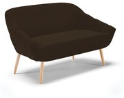 Namoradeira 02 Lugares Giovana Suede Pés Palito Natural D03 - D'Rossi - Marrom