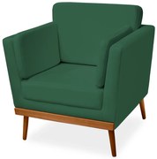 Poltrona Decorativa Siena Veludo Verde Bandeira