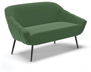 Namoradeira Giovana 02 Lugares Suede Pés Palito de Ferro D01 - D'Rossi
 - Verde