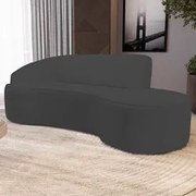 Sofá Living  2 Lugares 180cm Braço Esquerdo Mozart D06 Sintético Cinza