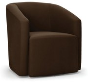 Poltrona Decorativa Base Giratória Stella Max Suede D03 - D'Rossi - Marrom