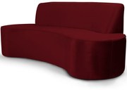 Sofá 3 Lugares Sala de Estar 210 cm Bélgica Veludo Marsala G15 - Gran Belo