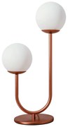 Abajur Pêndulo C/ 2 Globos Ø27X46Cm 2L G9 / Metal E Globo Ø12Cm | Usin... (BT - Branco Texturizado, FOSCO)