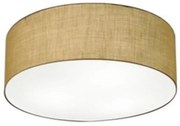 Plafon Cilíndrico Md-3019 Cúpula em Tecido 80x15cm Palha - Bivolt
