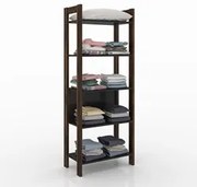 Estante Multiuso AZ1005 Preto/Nogal - Tecno Mobili