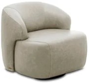 Poltrona Giratória Living Orgânica Donk L08 Sintético Gelo   - Mpozena