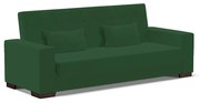 Sofá Cama 02 lugares Lisboa Veludo Pés de Plástico - Verde